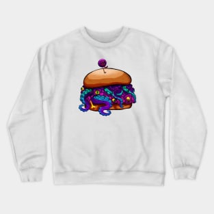 Tentacle monster hamburger Crewneck Sweatshirt